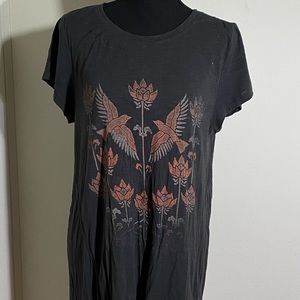 American Eagle Outfitters Oversized Shirt Graphic Tee Multicolor Size Small